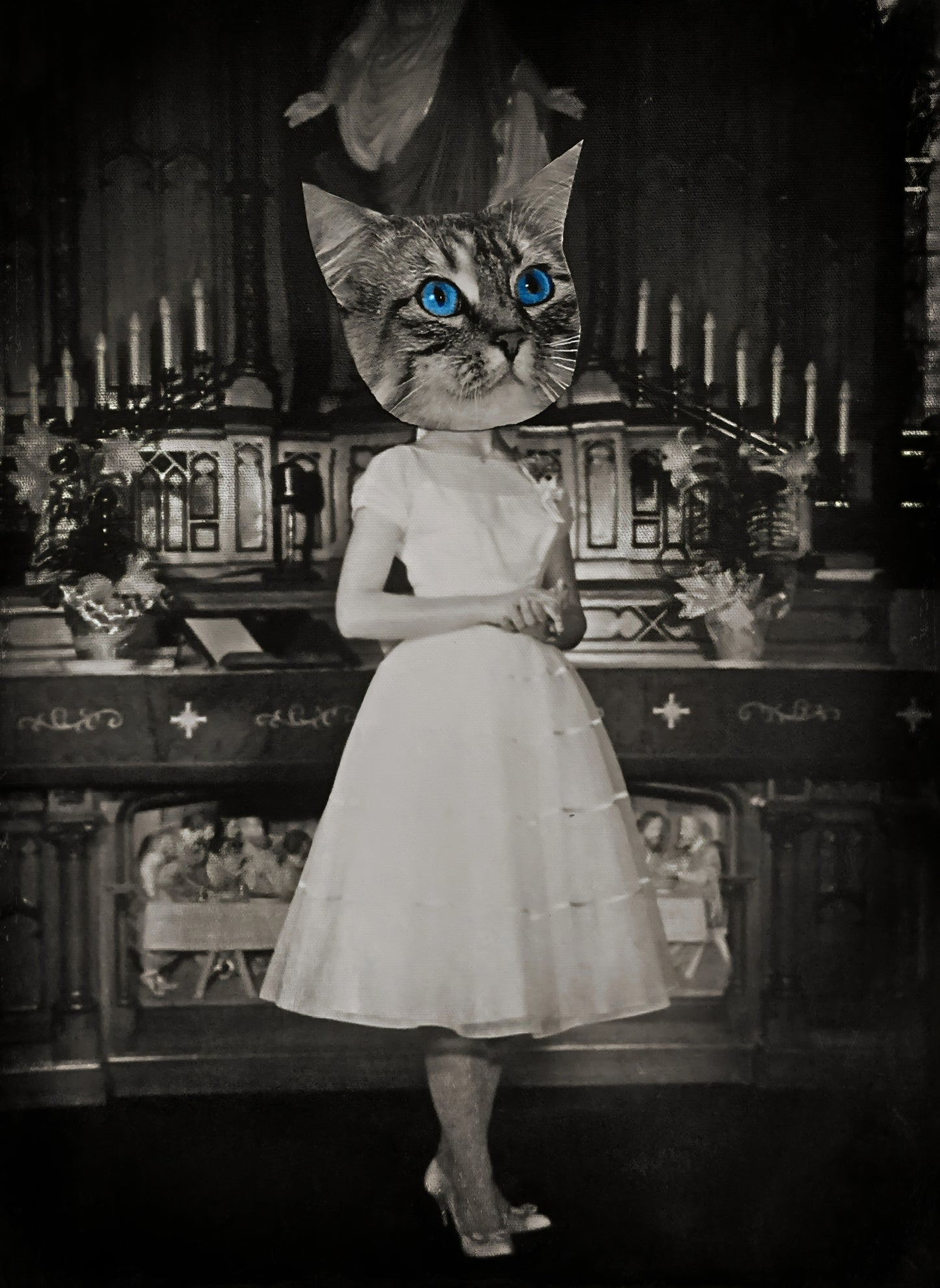 "Catholic Church Kitty" Art Print