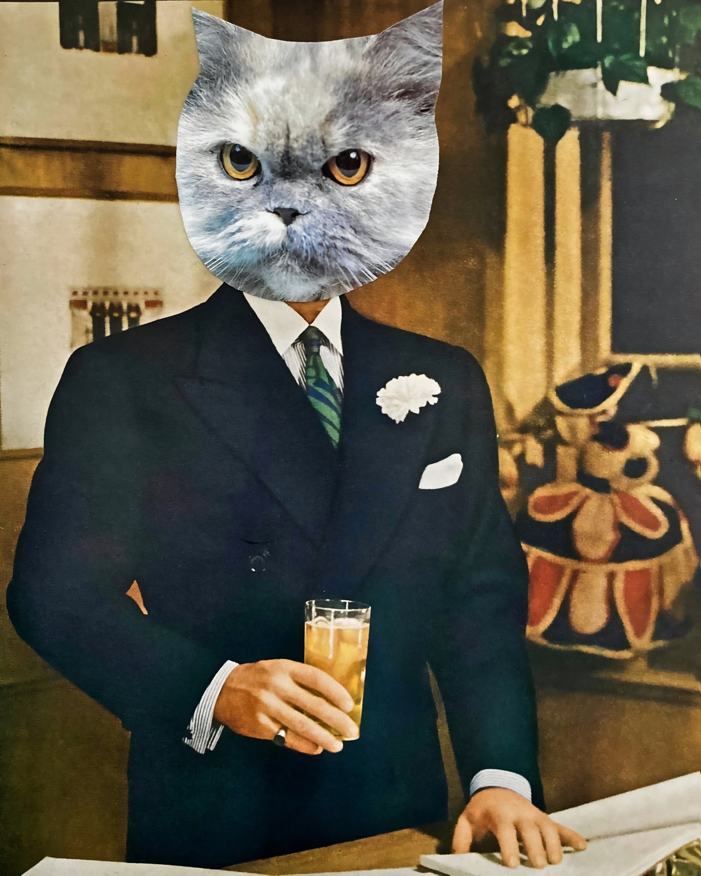 "Mr. Cattington, Esquire" Art Print