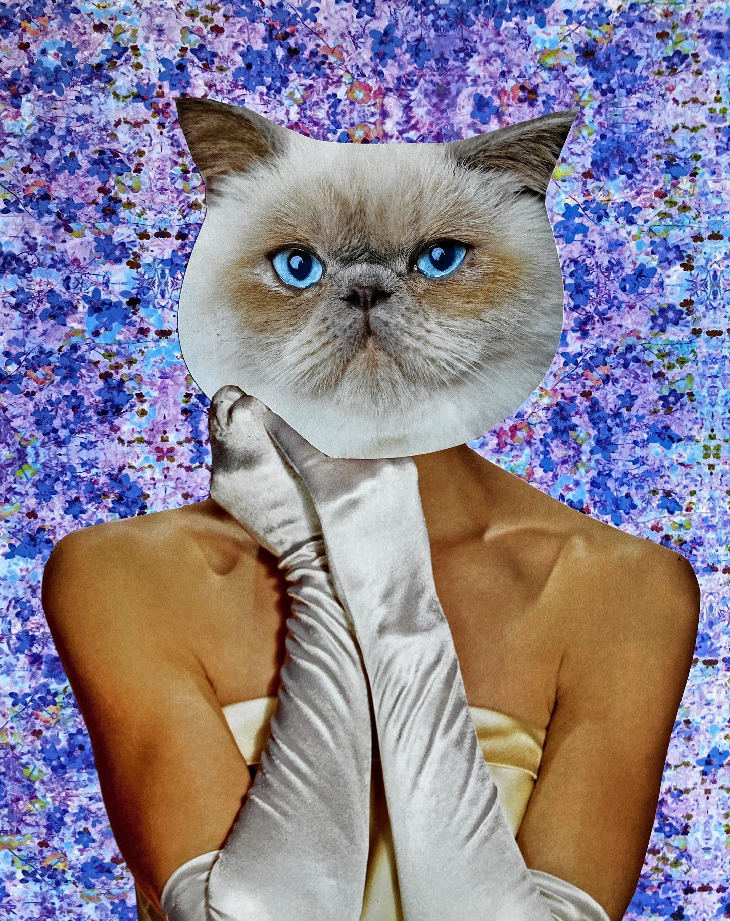 "Pretty Persian with the Blue Eyes" Art Print