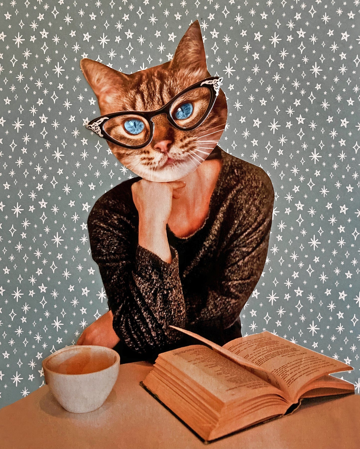 "Ms. Zelda Reads a Book" Art Print