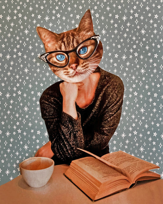 "Ms. Zelda Reads a Book" Art Print