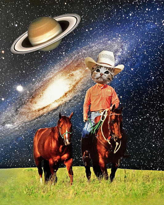 "Carl the Kitty Cowboy" Art Print