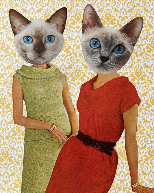 "Siamese Sisters" Art Print