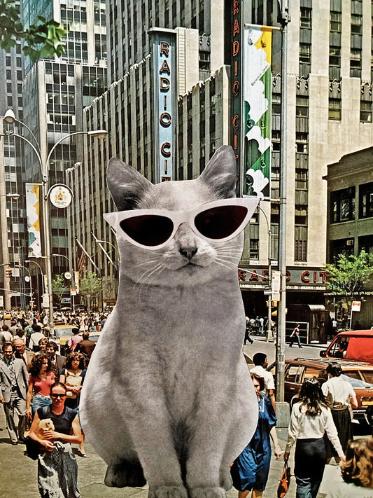 "Big Cat in the Big City" Art Print