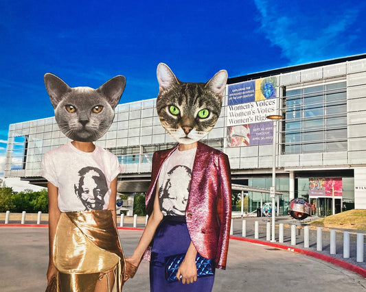 "Cats at the Clinton Library" Art Print