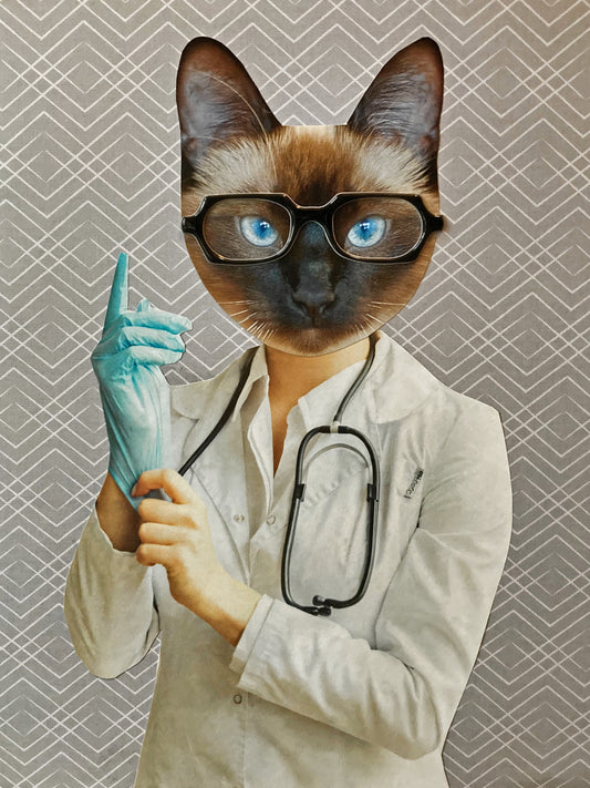 "Dr. Cat" Art Print