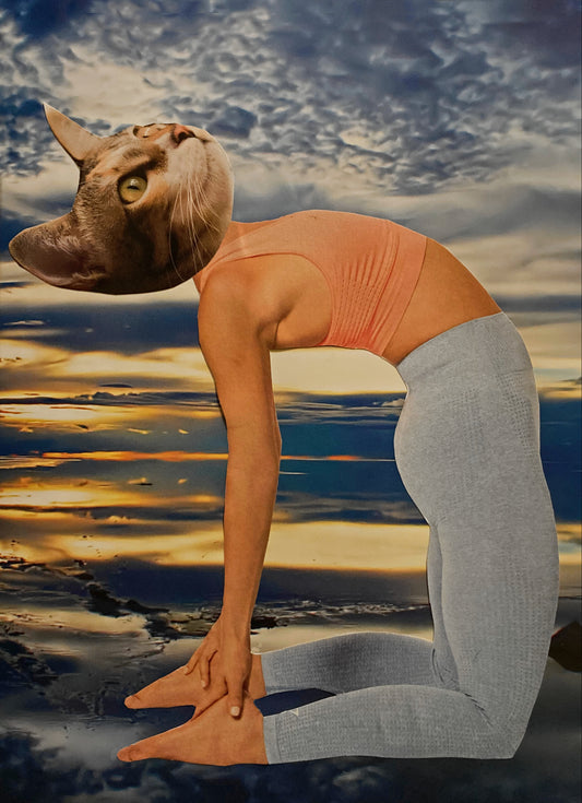 "Stretchy Cat" Art Print