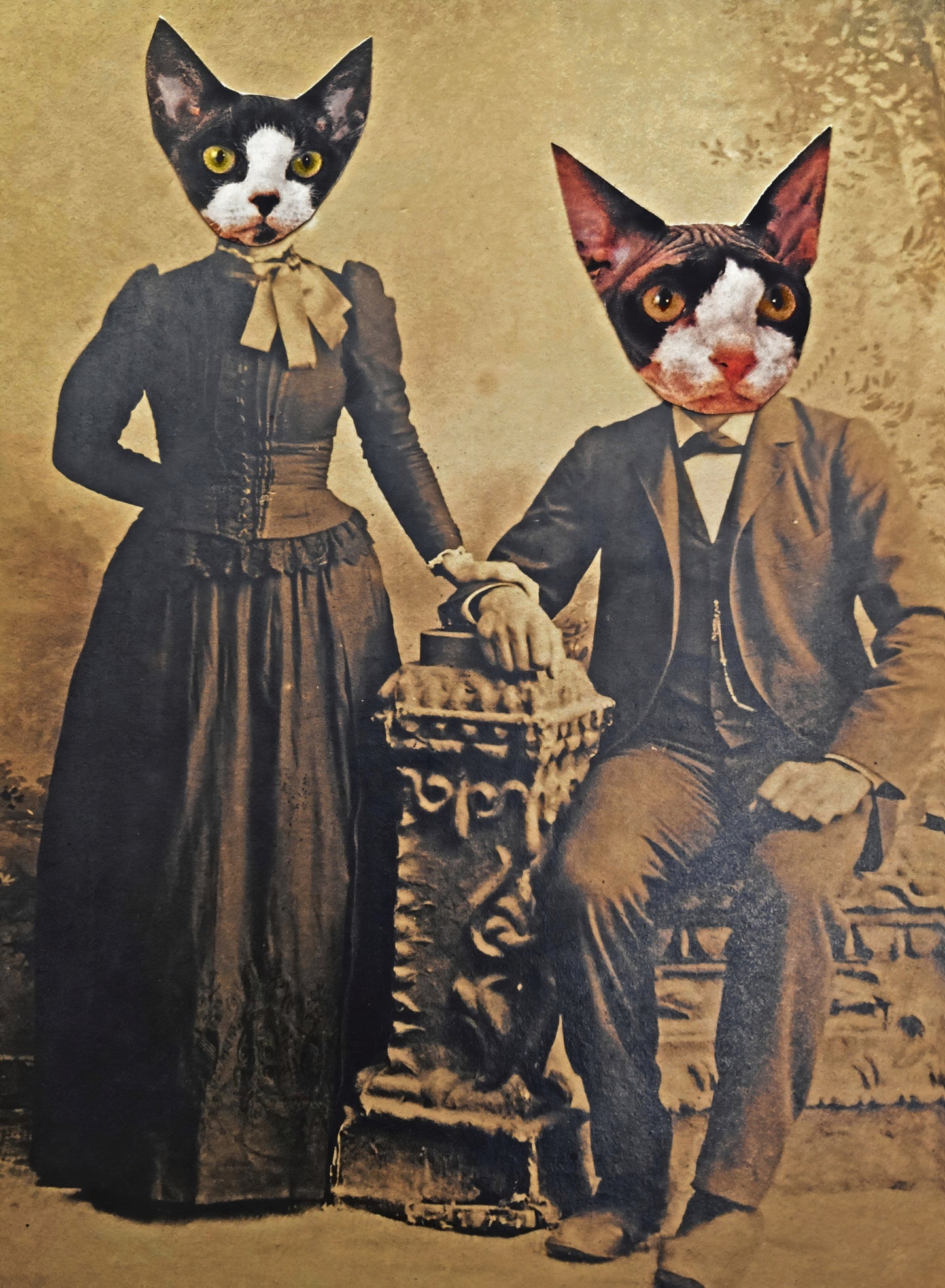 "Mr. and Mrs. Sphynx" Art Print