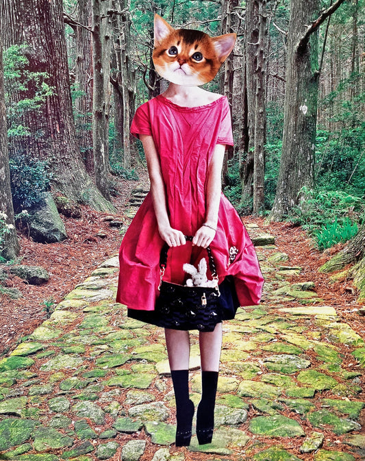 "Kitty in the Forest" Art Print