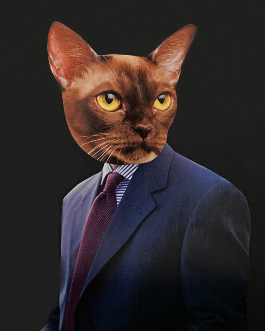 "Serious Business Cat" Art Print