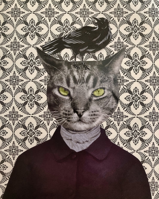 "Edgar Allan Purr" Art Print