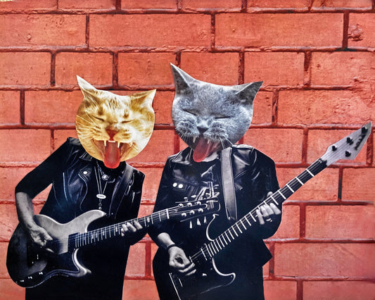 "Headbanging Cats" Art Print