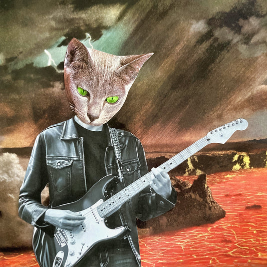 "Heavy Metal Cat" Art Print